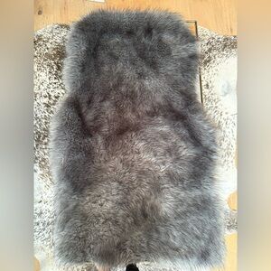Pre-Loved Ikea Gray Faux Fur Rug